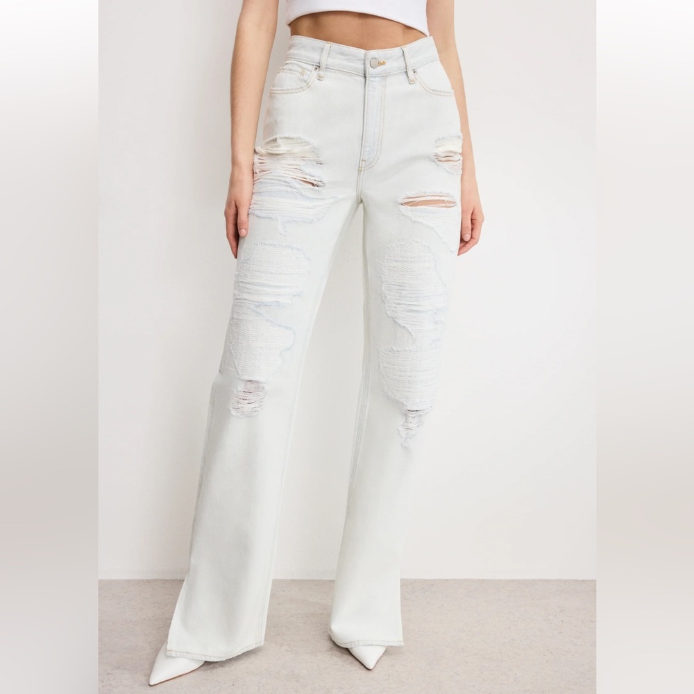 Good American The Khloe Jean White Wash Size 25 0